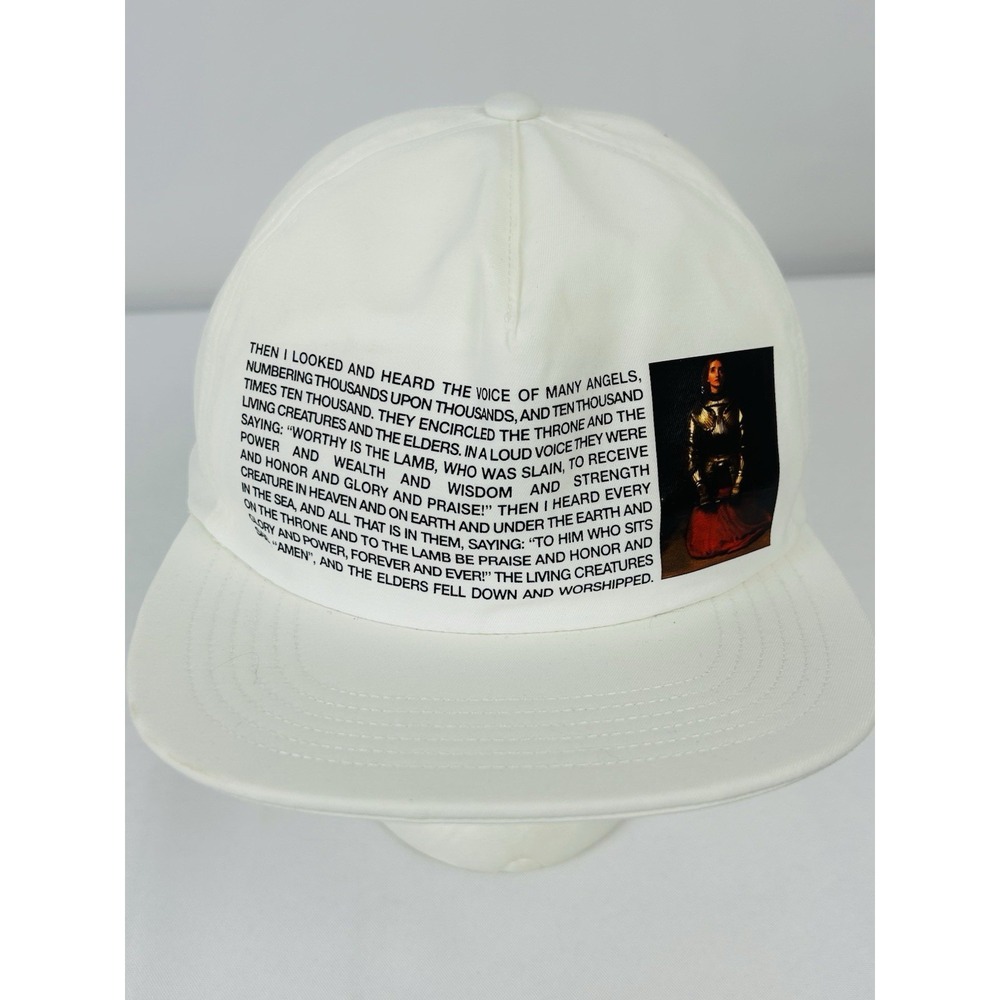 Supreme Joan of Arc 5-Panel Cap White Snapback Hat Mens Adjustable